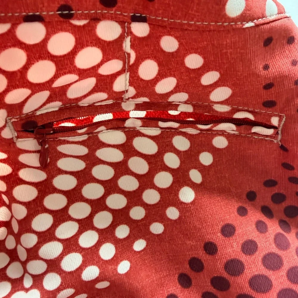 Tommy Bahama Mens Geometric Dot Board Shorts 36 Red orange Vacation Summer